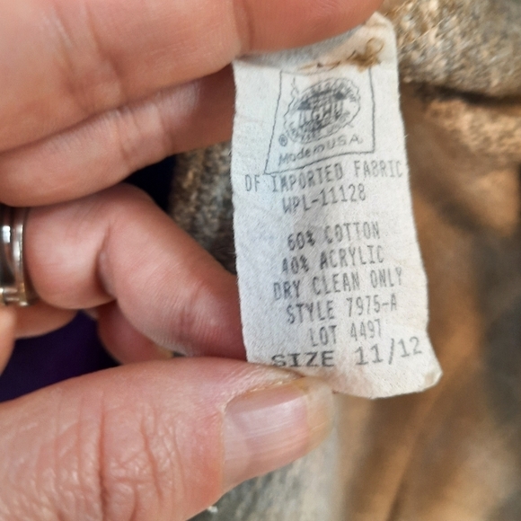 Vintage James Pringle Inverness Wool & Mohair Jacket Wool Scarf Size 14 Women's - Picture 9 of 9